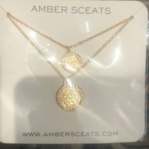 Amber Sceats double coin necklace